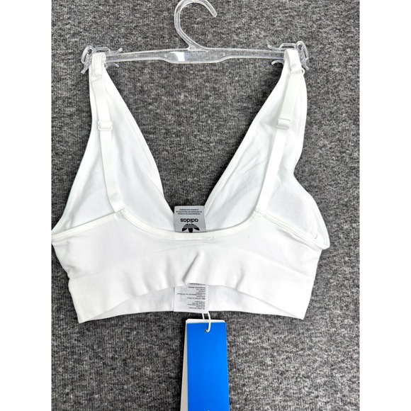 Adidas Women XS White Smart Novel Bralette Modern Flex 4A4H03 - Picture 2 of 8